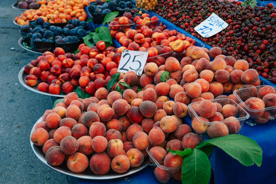 High angle view of fruits