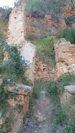 Stone wall of old building