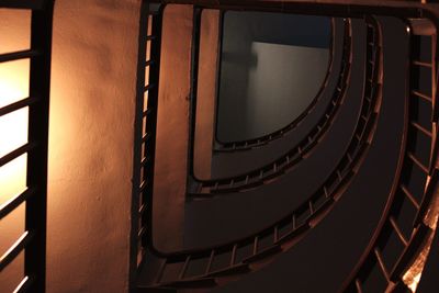 Low angle view of spiral staircase