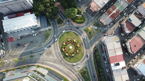 High angle view of cityscape