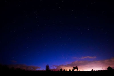 Low angle view of sky at night