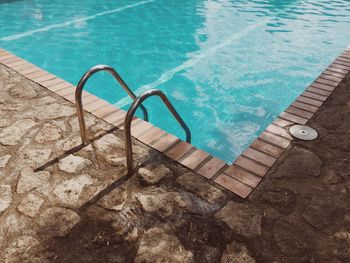 High angle view of swimming pool