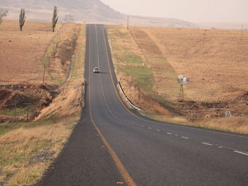 Road passing through landscape