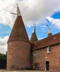 Low angle view of buildings against sky