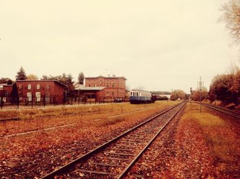 Railroad tracks against sky