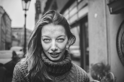 Portrait of smiling young woman