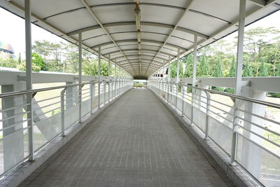 Empty walkway bridge