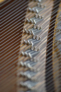 Full frame shot of guitar fretboard