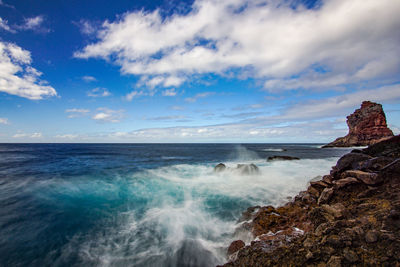 Scenic view of sea against sky