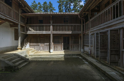 Exterior of old building against sky