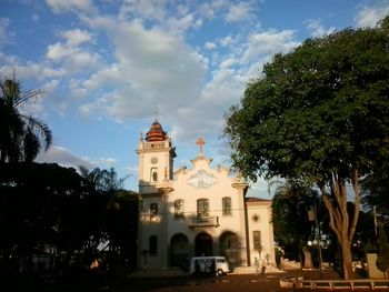 Low angle view of church against sky