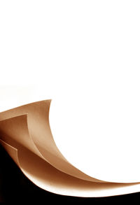 High angle view of paper against white background