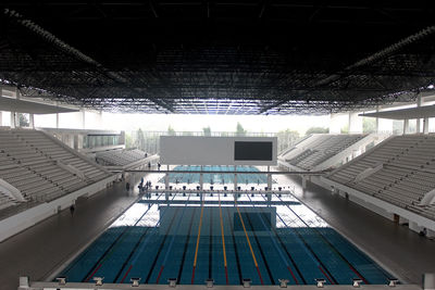 Low angle view of building interior