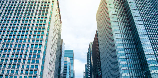 High-rise buildings and blue sky - tokyo, japan