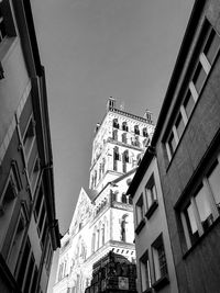 Low angle view of residential buildings against sky