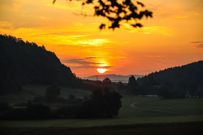 Scenic view of sunset