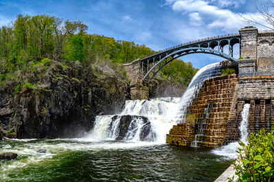 Scenic view of waterfall