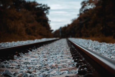 Surface level of railroad track