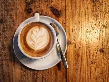 Directly above shot of coffee on table