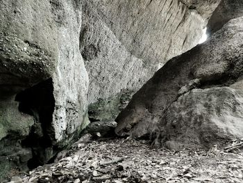 Rock formation in cave