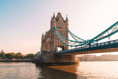 View of bridge over river