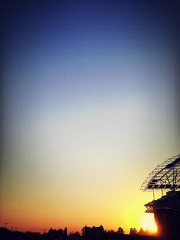 Silhouette of trees at sunset