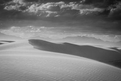 Scenic view of desert against sky