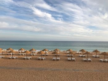 Panoramic view of beach against sky