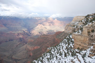 Aerial view of mountain range