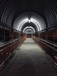 View of empty footbridge