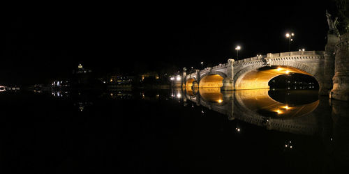 Illuminated city at night