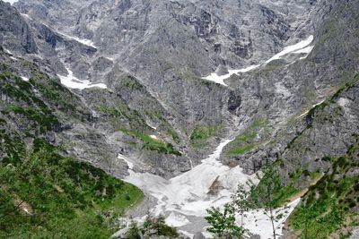 Scenic view of snow covered land