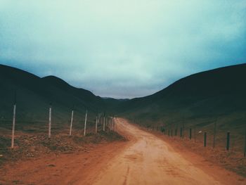 Road passing through mountains