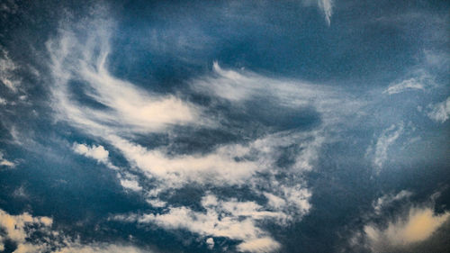 Low angle view of clouds in sky