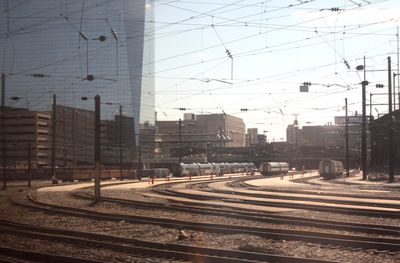 Railroad tracks against sky