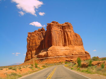 Country road along landscape