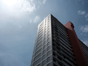 Low angle view of modern building against sky