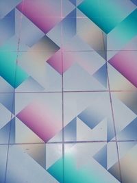 Full frame shot of multi colored pattern on wall