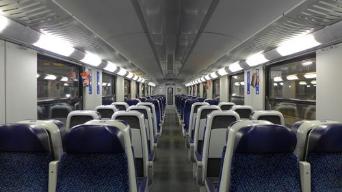 Empty seats in train