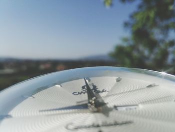 Close up of electric lamp