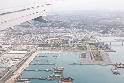 High angle view of city