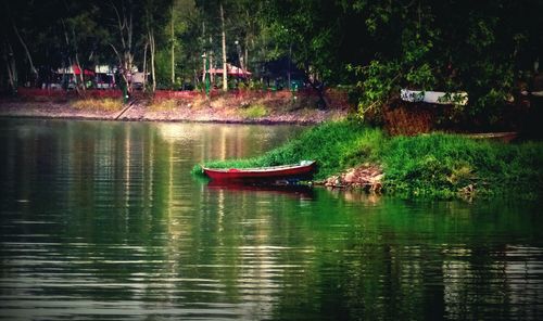 Boats in river