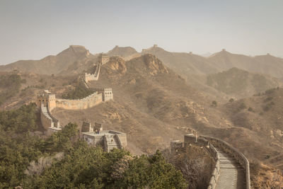 Scenic view of mountains against clear sky