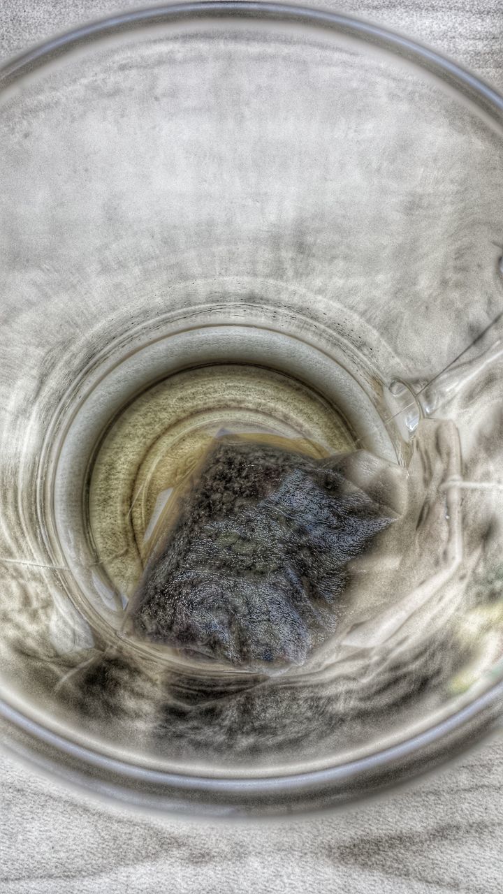 close-up, indoors, motion, water, refreshment, glass - material, circle, drink, transparent, splashing, no people, freshness, drinking glass, reflection, full frame, drop, bubble, purity, high angle view, fountain