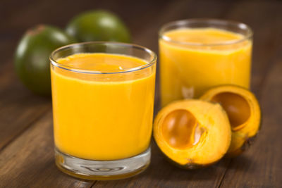 Close-up of drink on table