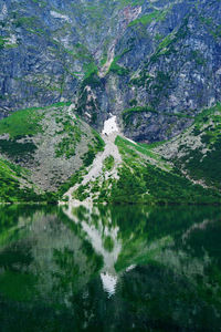 Tatra national park, poland. morskie oko lake landscape