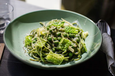 Close-up of meal served in bowl