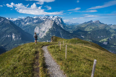 Panoramic viewpoint at alpen tower, haslital, switzerland