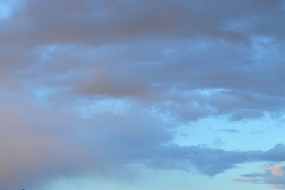 Low angle view of cloudy sky