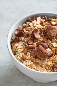 High angle view of food in bowl on table